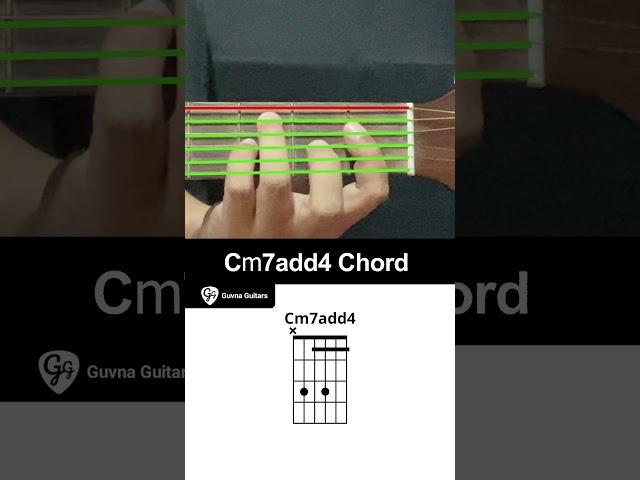 How To Play The Cm7add4 Chord On Guitar - Guvna Guitars