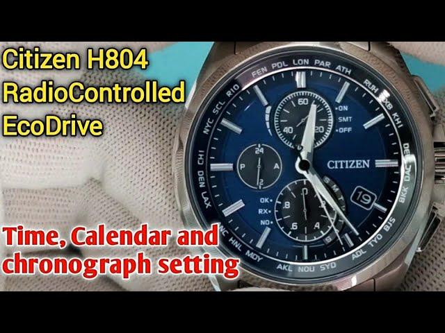 Citizen H804 RadioControlled EcoDrive Watch Setting instructions. TrendWatchLab