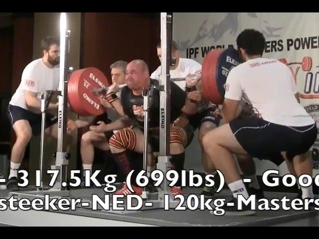 Wim Wamsteeker 5th at IPF Worlds Masters 2015  120kg class