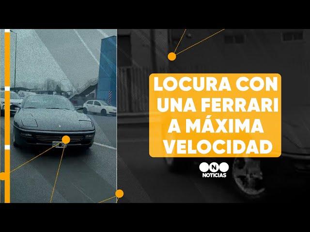 LOCURA con una FERRARI a MÁXIMA VELOCIDAD - Telefe Noticias