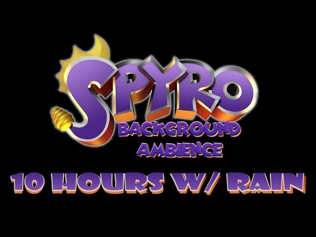 Spyro the Dragon OST - Relaxing Ambience Black Screen w/ Rain [10 Hours]