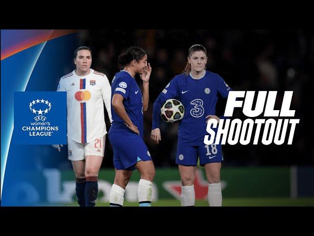 FULL PENALTY SHOOUT OUT | Chelsea vs. Lyon -- UWCL Quarter-finals 2022-23