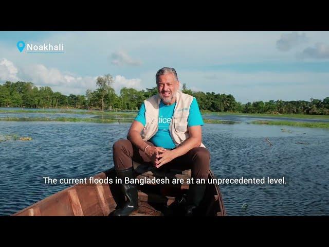 Farook Adrian Doomun speaks about UNICEF Response to Floods in Noakhali | Bangladesh Floods | 2024