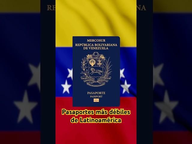 Pasaportes más DÉBILES de Latinoamérica #pasaportes #passport