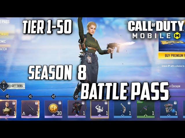 *NEW* Season 8 Battle Pass Tier 1-50 in COD Mobile! All BP Rewards! Season 8 COD Mobile Leaks