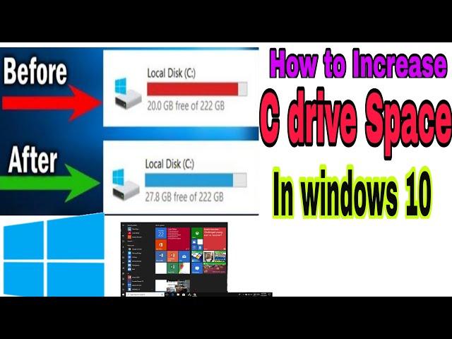 How to increase C drive space in Windows 10