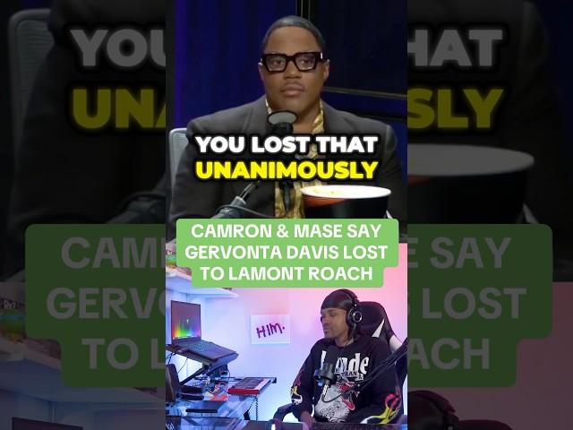 Cam’ron & Mase Say Gervonta Davis Lost to Lamont Roach #gervontadavis #camron #hiphop #ytshorts