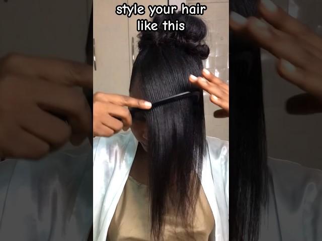 Protective hairstyles for relaxed hair | hair growth tips #shorts