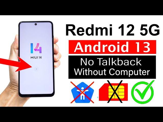 Redmi 12 5G FRP BYPASS - (Without Talkback) 100% EasyNo Need PC New Tricks 2023