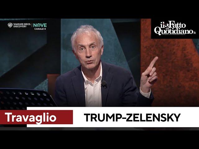 "I mercanti d'armi fanno una vita d'inferno...", cosa dice Travaglio sullo scontro Trump-Zelensky