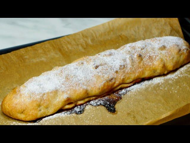 In 5 minutes of work! Apple pie Strudel that melts in your mouth! Without eggs and without butter!