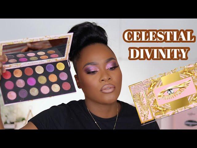 PAT MCGRATH LABS CELESTIAL DIVINITY MTHRSHP MEGA EYESHADOW PALETTE REVIEW + SWATCHES