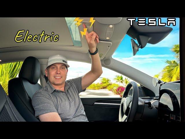 Tesla Model Y DIY Electric & Voice Activated Sunshade Review and Installation | From EVbase