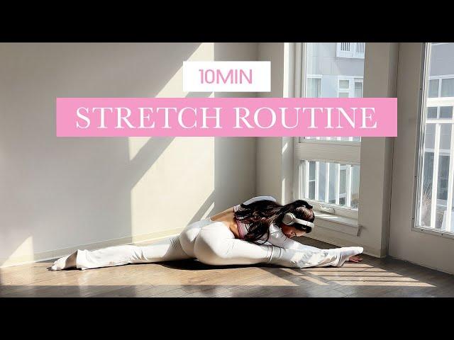 10MIN Daily Stretch Routine // stretches for splits & flexibility // beginner friendly