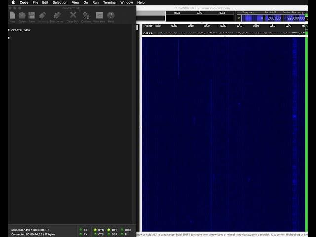 BL602 "Join Network" LoRa Chirp ... Recorded by Airspy SDR with CubicSDR