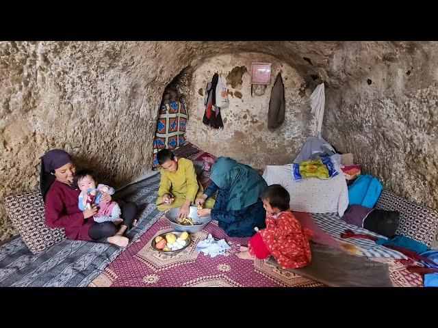 How do people raise their children in a cave? Village life Afghanistan