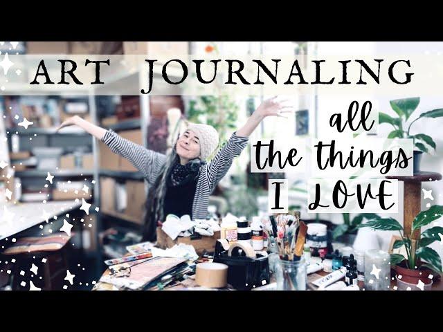 Art Journaling Supplies IDEAS and TIPS - favourites for well-being, self-development junk journal