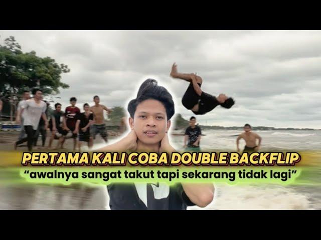 PERTAMA KALI AKBAR HASRI COBA DOUBLE BACKFLIP PANTAI | Mabar Salto Sampe Pusing