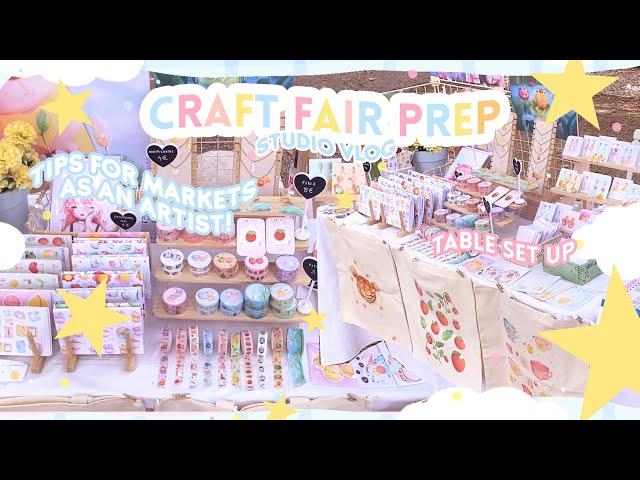 GETTING READY for a CRAFT FAIR  / Setting up, booth display and TIPS FOR ART MARKETS / STUDIO VLOG