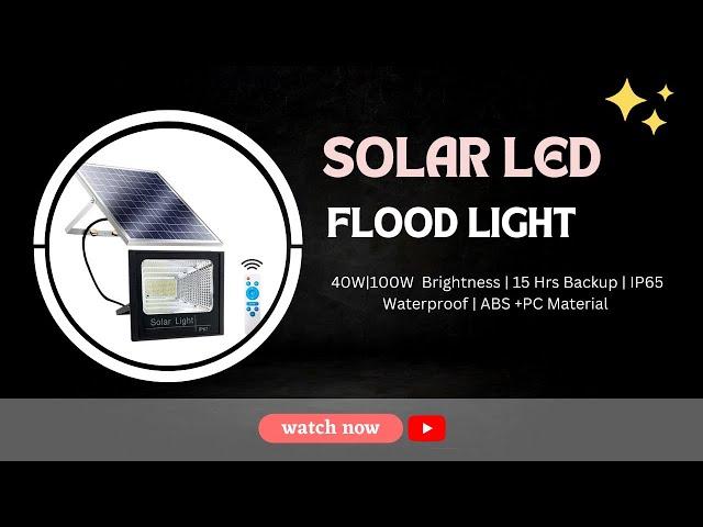 Homehop 40W Solar LED Flood Light Outdoor Waterproof Wall Lamp For Home, Garden ( Cool White )