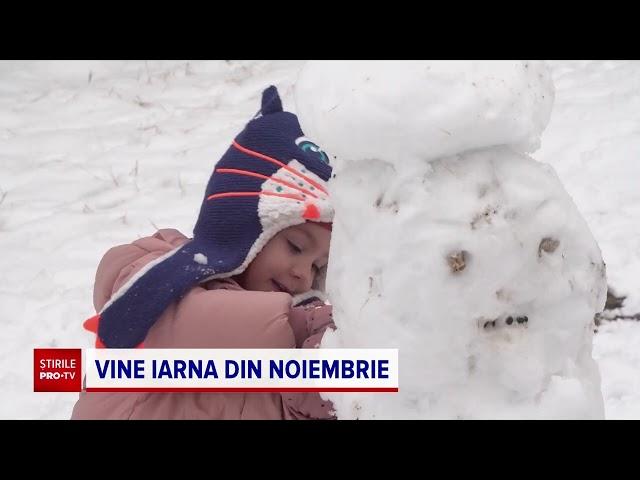 Ninsori și viscol în România. Locurile în care s-a depus strat de zăpadă