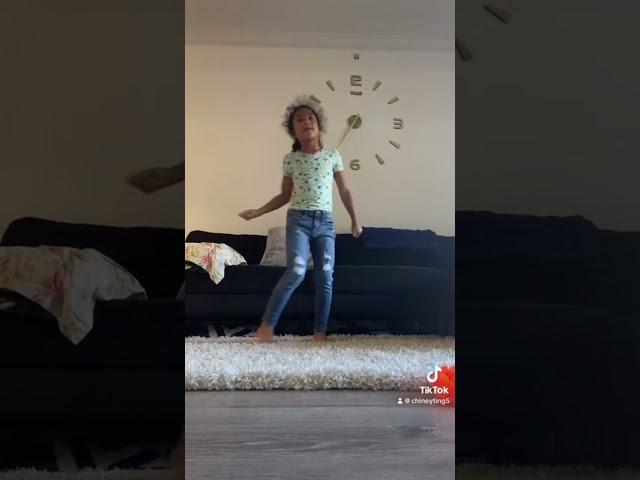 She took my phone and made her own video.  cutest dance 