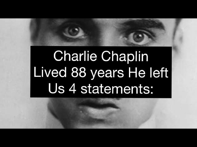 Life changing statement by Charlie Chaplin | Best Inspirational Quotes From Charlie Chaplin