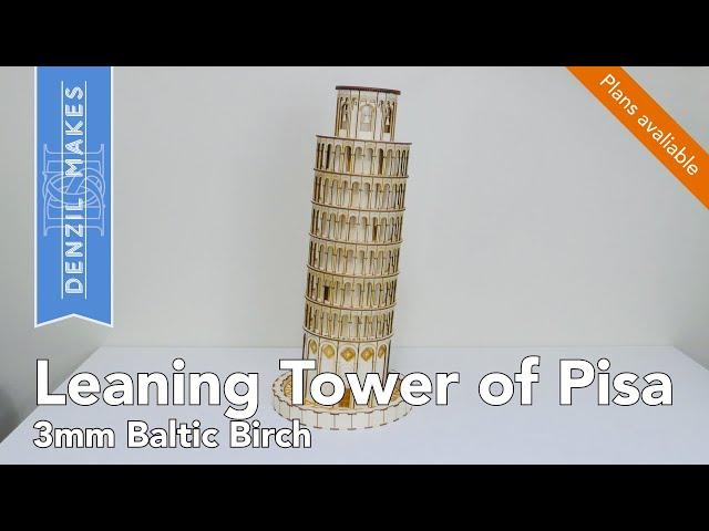 Leaning Tower of Pisa - Laser Cut Model from Baltic Birch