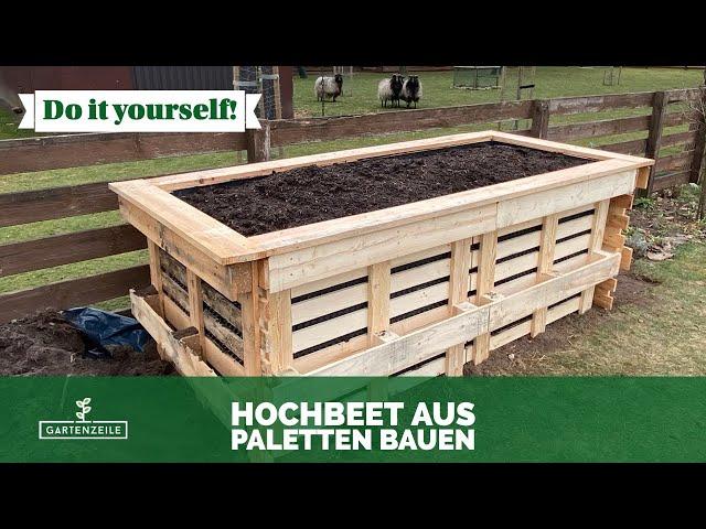 Constructing a DIY raised bed from pallets - simply explained! +++ instructions for filling!