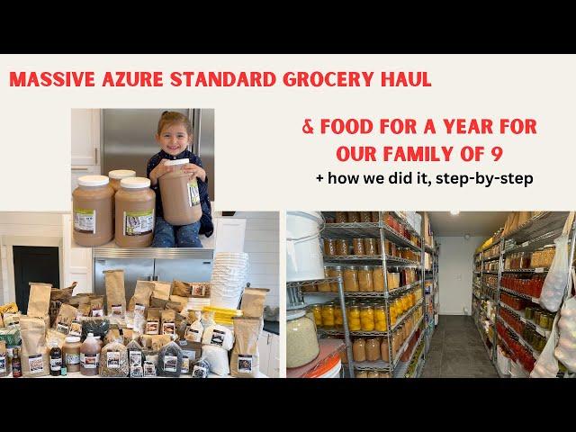 One YEAR'S Worth of Food for 9 | Pantry/Root Cellar Tour | Massive Azure Standard Grocery Haul 2023