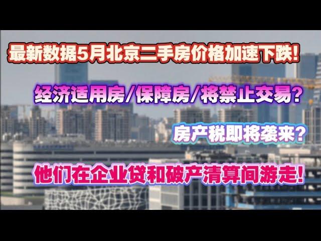 北京5月二手房地产数据房价崩塌！触目惊心！经济适用房/保障房将禁止交易？房产税即将袭来！别让中小企业在企业贷和破产清算间游走。  失业数据|破产|经济停滞|就业流失|房价崩塌|中产焦虑|未来塌缩