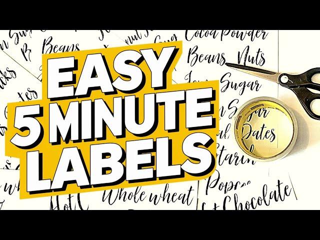 DIY Sticker Labels in Minutes!  Free & Easy Packing Tape Hack