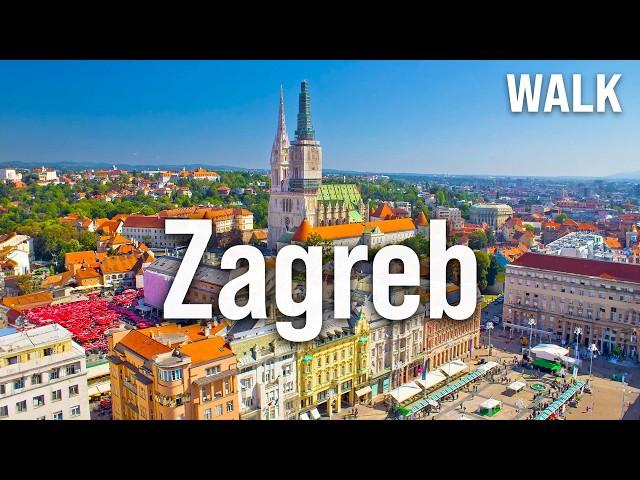 ZAGREB 4K Walking Tour | Croatia Immersive Walk with Captions [4K/60fps]