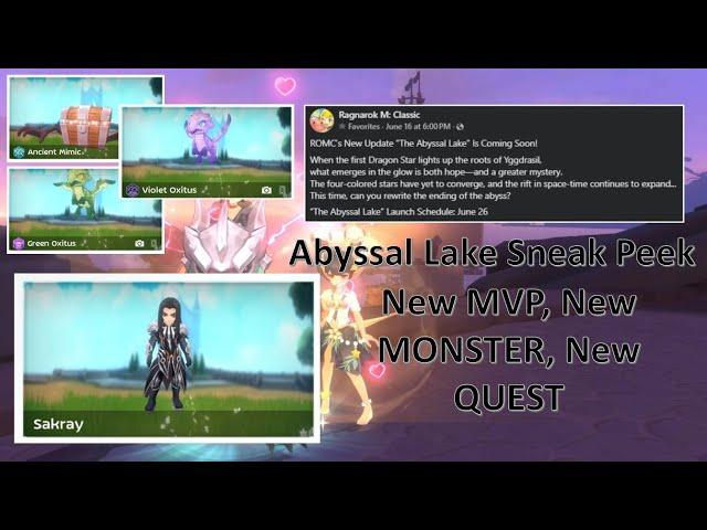 2025 ROMC -  JUNE 26 PATCH SNEAK PEEK! The Abyssal Lake – New MVP, Items & Massive Map Preview!