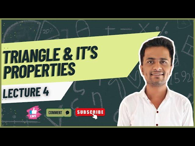 Triangles & it's Properties | Lecture 4 | By Yogesh Sir | #maths_for_nda #triangleanditsproperties