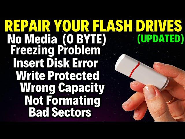 How To Fix USB Drive No Media Problem || How To Fix 0 Bytes Flash Drive (UPDATED)