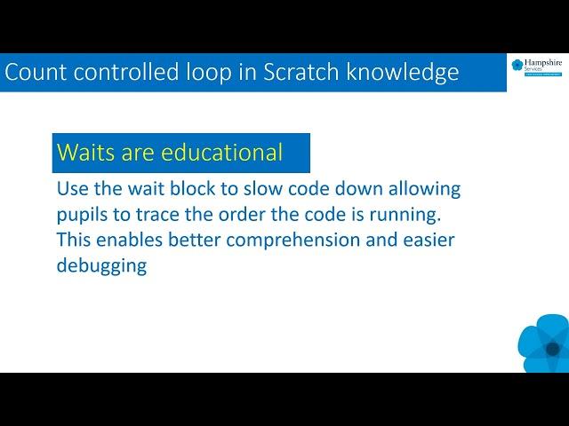Count-controlled loops in Scratch video for primary / elementary teachers