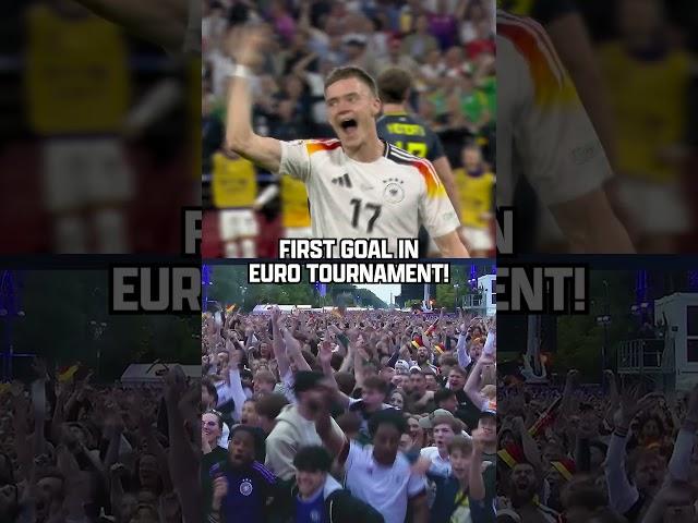 FIRST GOAL in Euro 2024 Tournament by Florian Wirtz!  #euro #soccer #germany