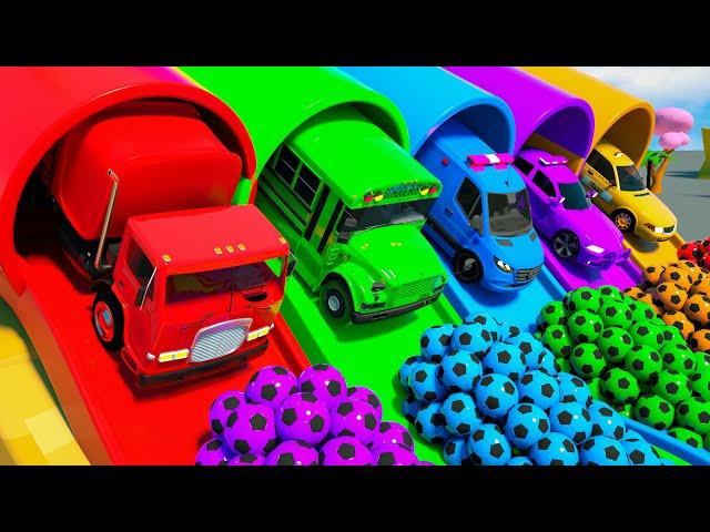 Wheels on the Bus + Bingo Song - Firetruck Parachute Drop | Baby Nursery Rhymes & Kids Songs