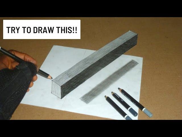 3D Art On Paper Easy Floating Rectangular Block Trick