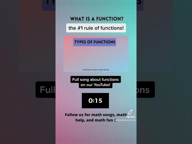 functions explained in 17 seconds! (Algebra 1)