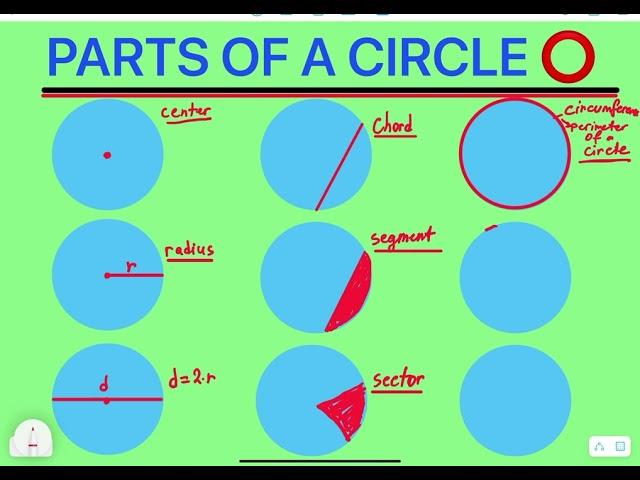 PARTS OF A CIRCLE ⭕️