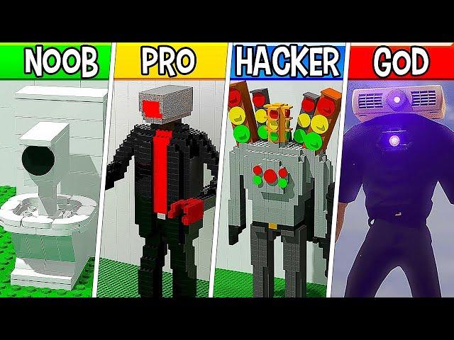 Skibidi Toilet LEGO: Building ALL Characters (Noob, Pro, HACKER) 530