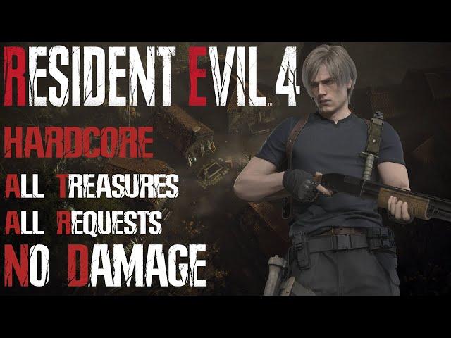 [Resident Evil 4 Remake] Hardcore, No Damage, All Requests, All Treasures (PlayStation 5)