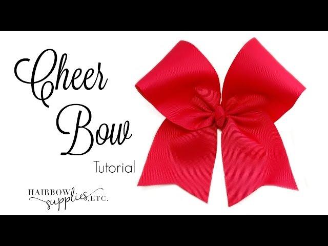 How to Make a Cheer Bow Tutorial - DIY Cheerleading Hair Bow - Cheer Bow DIY Hairbow Supplies, Etc.