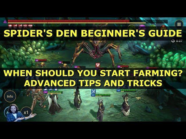 Raid Shadow Legends Spider's Den Beginners Guide | Team Build, Pro Tips and Tricks Strategy 1 - 20