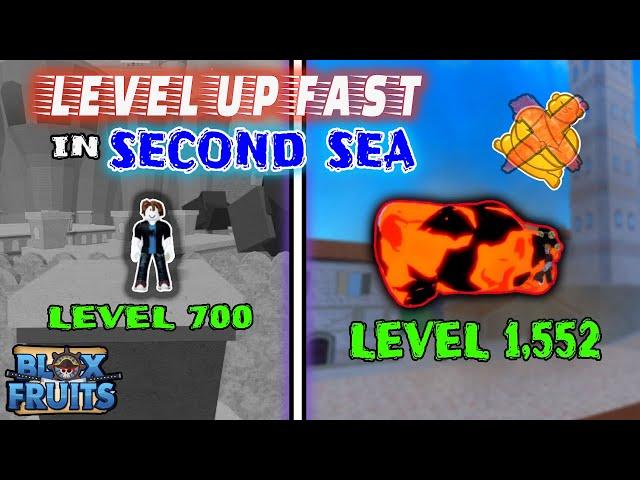 BEST TIPS on how to LEVEL UP FAST in the Second Sea using MAGMA FRUIT in BLOX FRUITS 2024