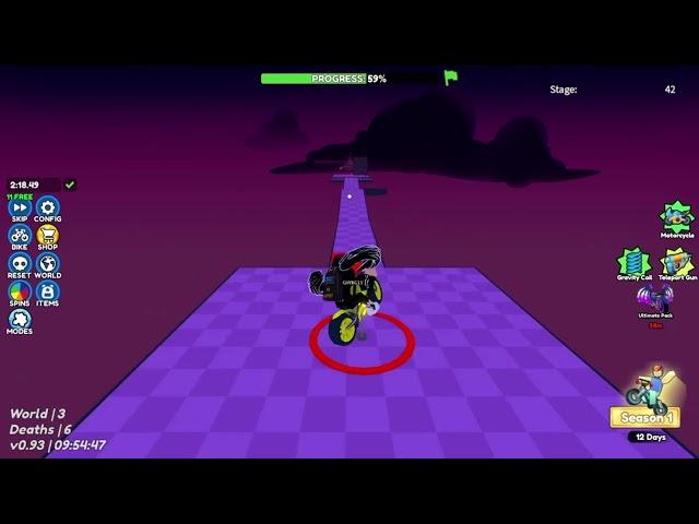 My fastest speedrun in Bike Obby (World 3!) | Dopeblox