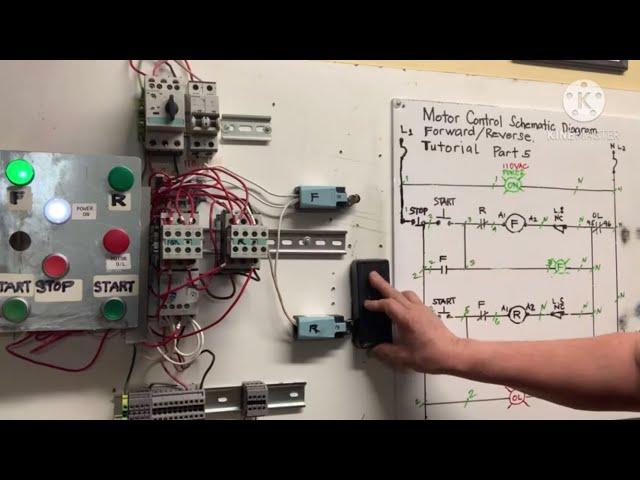 Forward/Reverse Motor control circuit diagram and wiring installation.