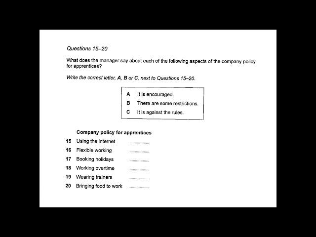 Crime Report Form IELTS Listening